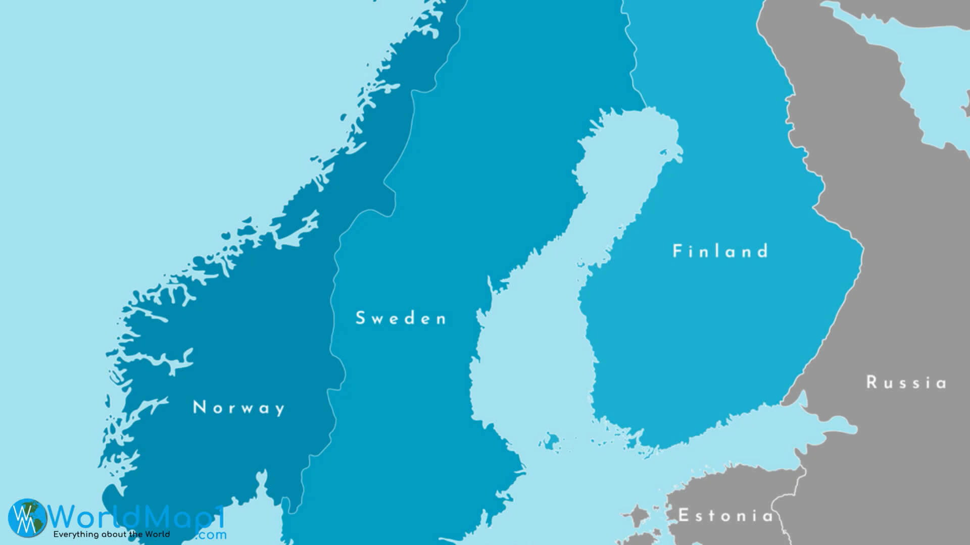 Sweden National Border Map